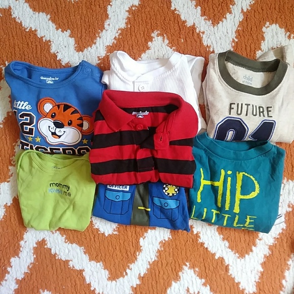 Carter's Other - Lot of 5 onesie and 2 shirts 6 - 9m